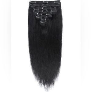 8pcs Clip In 150% Long Straight Human Hair Extension 16 inches